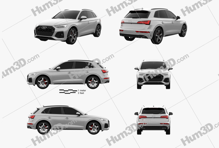 Audi SQ5 2022 Blueprint Template