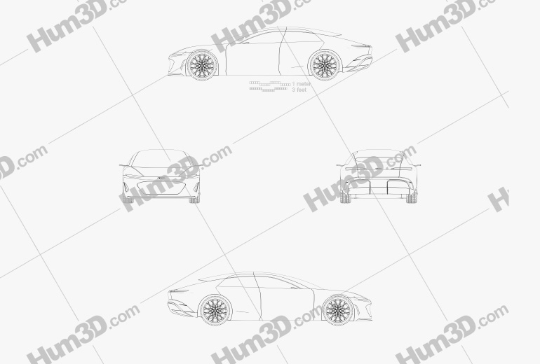 Audi Grandsphere 2022 Blueprint