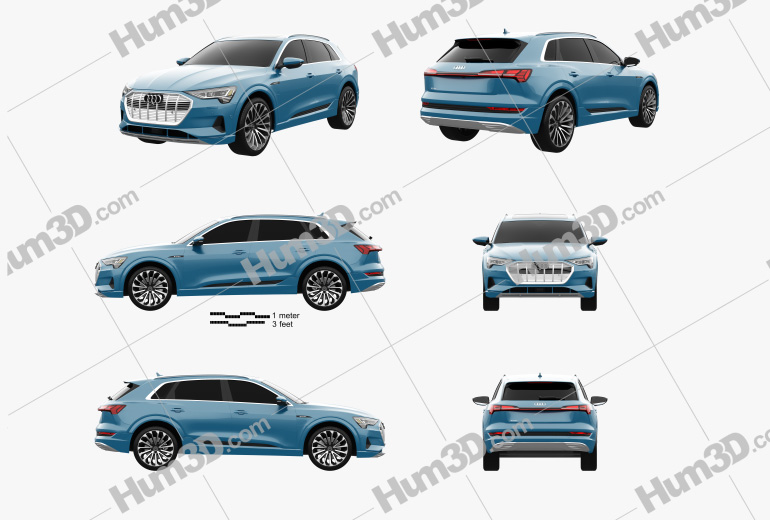 Audi e-tron US-spec 2019 Blueprint Template