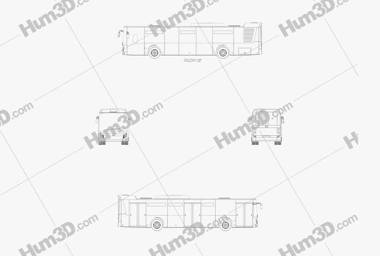 BMC Procity Автобус 2017 Креслення