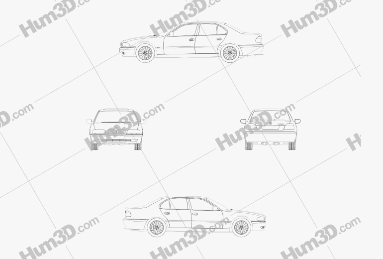 BMW 7 series e38 2001 Blueprint