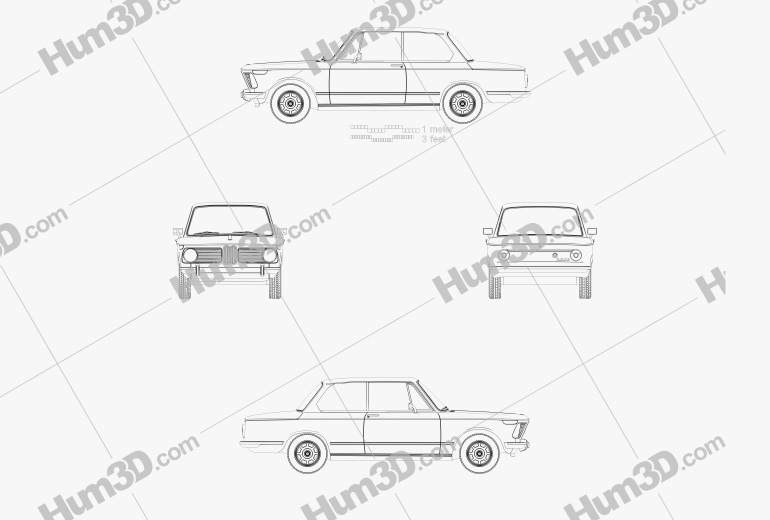 BMW 2002 1968 設計図