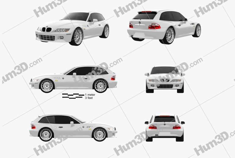 BMW Z3 coupe (E36/8) 2002 Blueprint Template