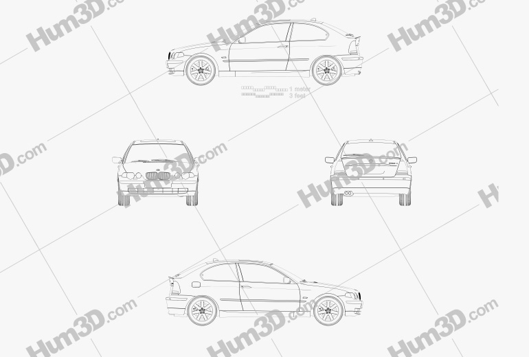 BMW 3 Series compact (E46) 2006 Blueprint