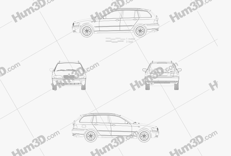 BMW 3 Series touring (E46) 2001 Plan