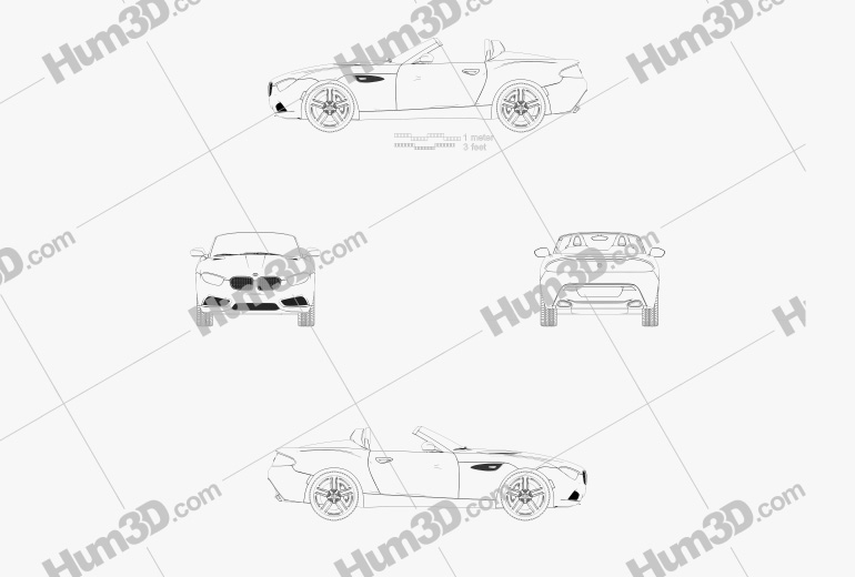 BMW Zagato ロードスター 2012 設計図