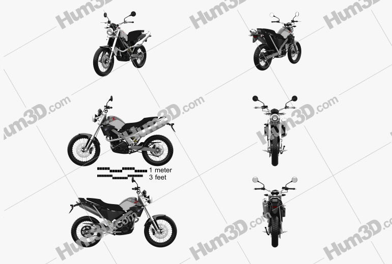 BMW G650X Country 2009 Blueprint Template