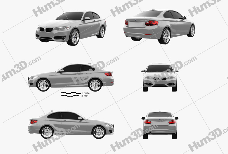 BMW 2 Series coupe (F22) 2016 Blueprint Template