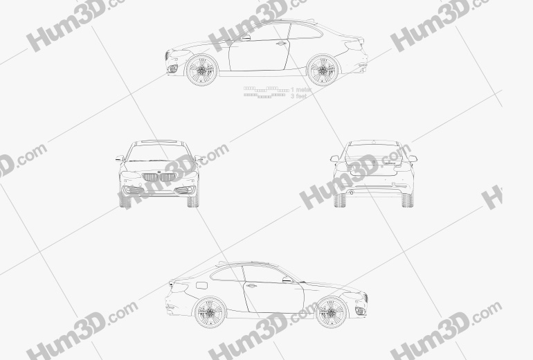 BMW 2 Series coupe (F22) 2016 Blueprint
