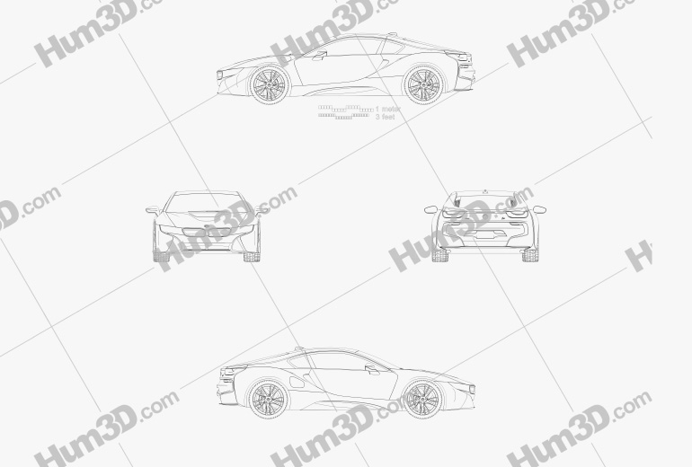 BMW i8 2014 設計図