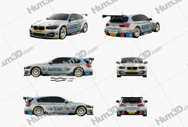 BMW 1 Series BTCC 2017 Blueprint Template