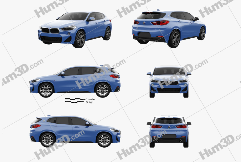BMW X2 M Sport 2018 Blueprint Template