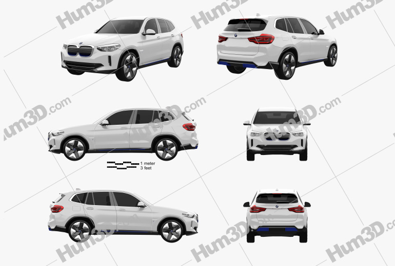 BMW iX3 2018 Blueprint Template