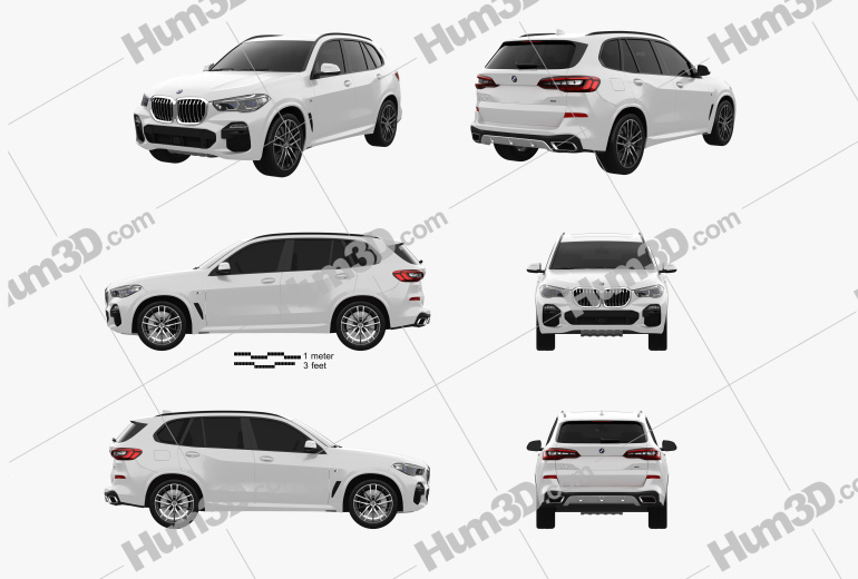 BMW X5 (G05) M sport 2021 Blueprint Template