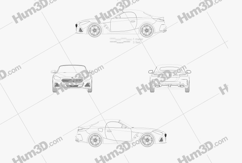 BMW Z4 M40i (G29) First Edition Roadster 2022 Blueprint