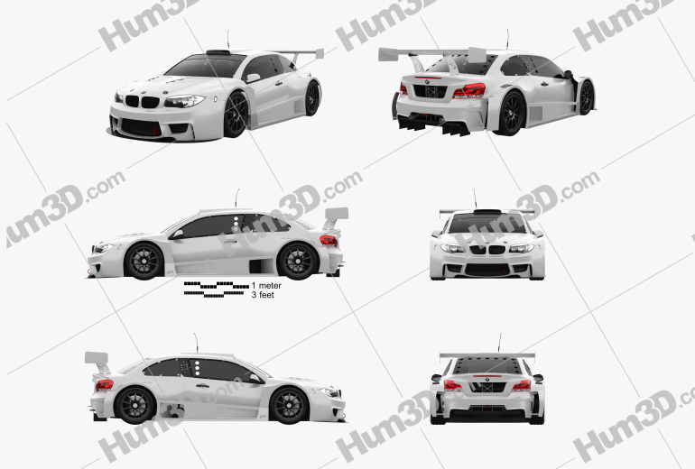 BMW M1 GC10-V8 coupe 2014 Blueprint Template