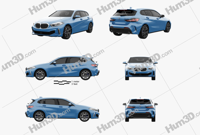 BMW 1 Series (F40) M135i 2022 Blueprint Template