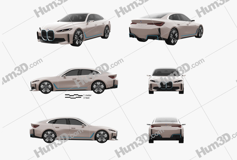 BMW i4 2022 Blueprint Template