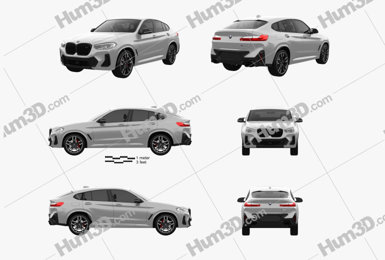 BMW X4 M 2022 Blueprint Template