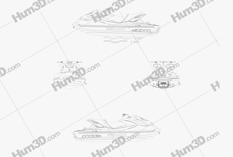 BRP Sea-Doo GTI SE 130/155 2012 Blueprint