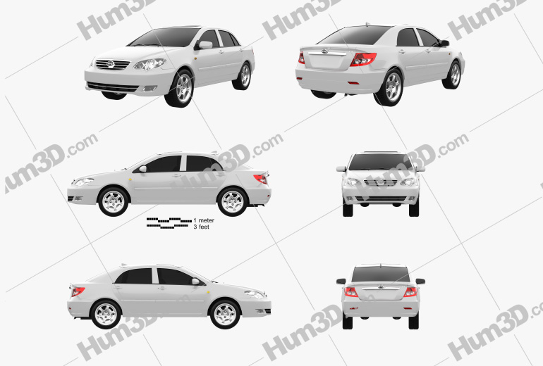 BYD F3 2013 Blueprint Template