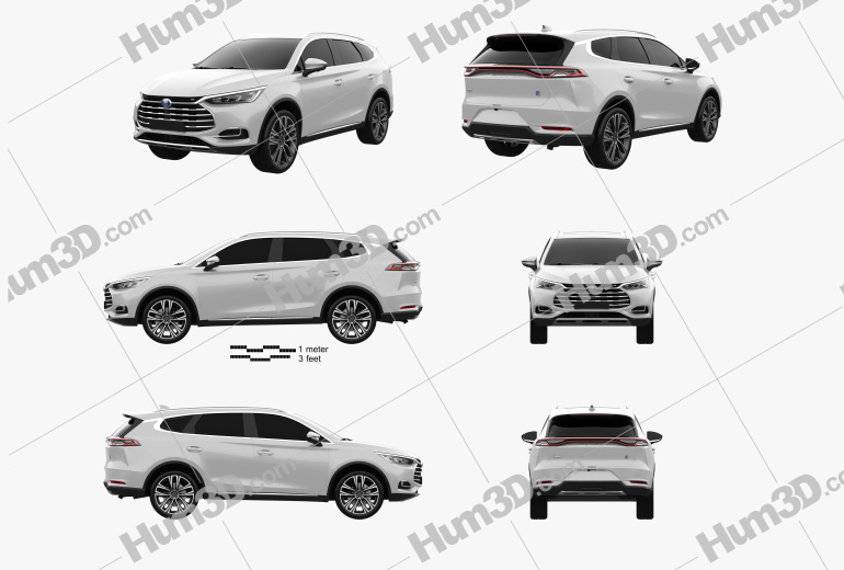 BYD Tang 2020 Blueprint Template