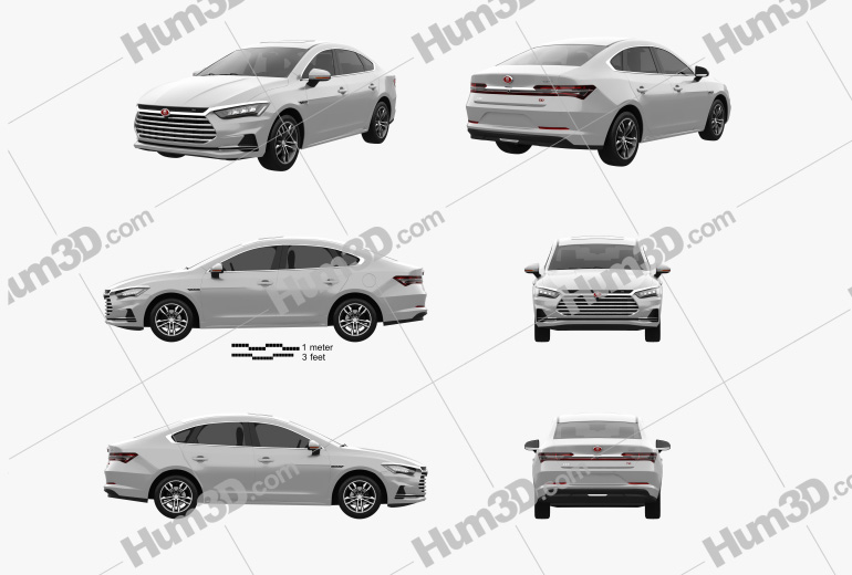 BYD Qin Pro 2022 Blueprint Template