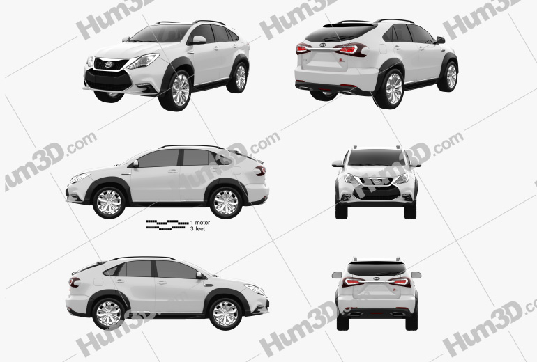 BYD Tang 2018 Blueprint Template