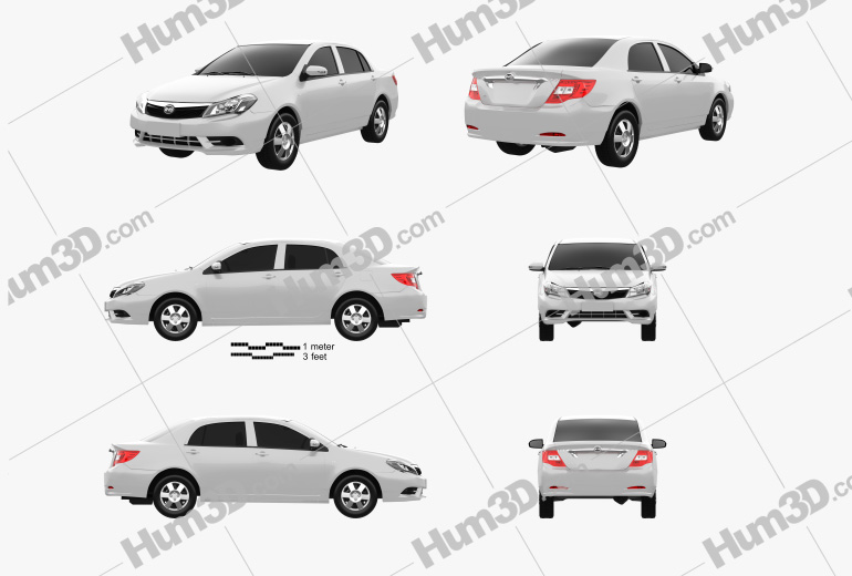 BYD F3 2014 Blueprint Template