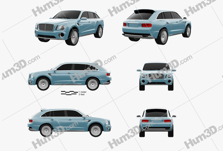 Bentley EXP 9 F 2015 Blueprint Template