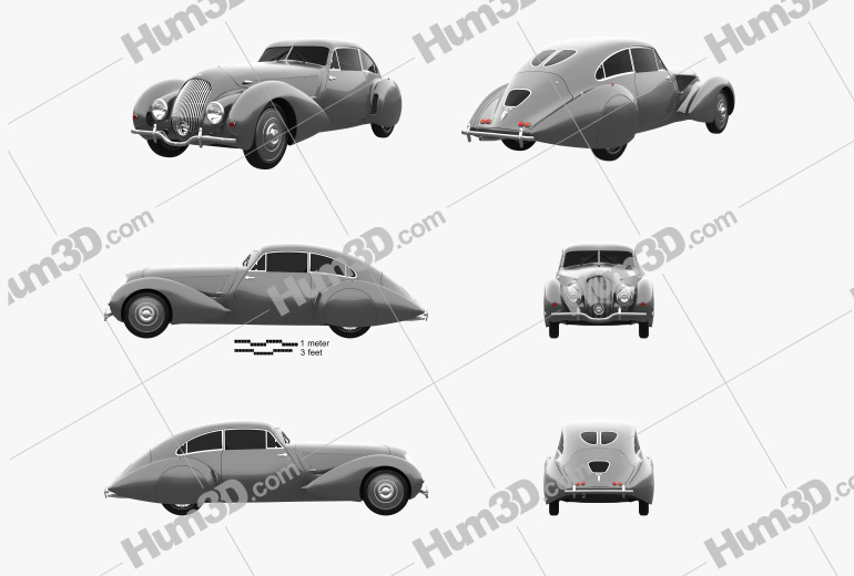Bentley Embiricos 1938 Blueprint Template