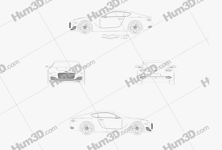Bentley EXP 10 Speed 6 2015 Blueprint