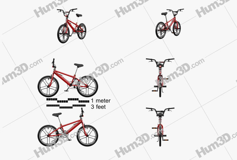Mongoose BMX Bicycle Blueprint Template