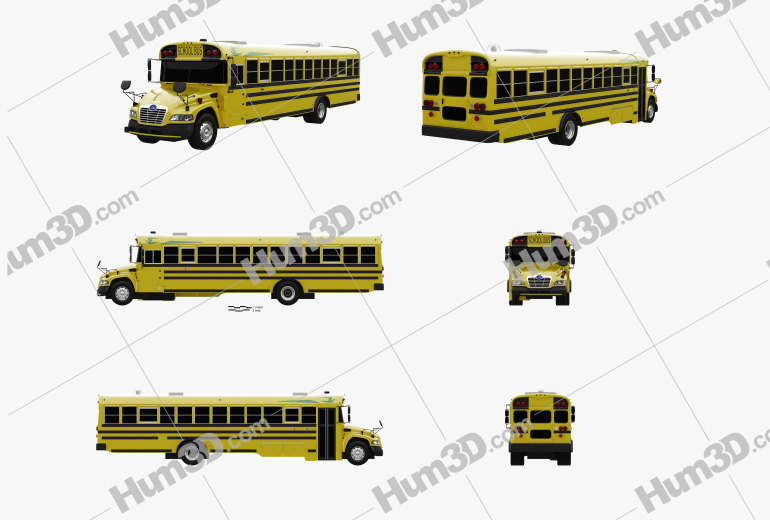 Blue Bird Vision School Bus 2015 Blueprint Template