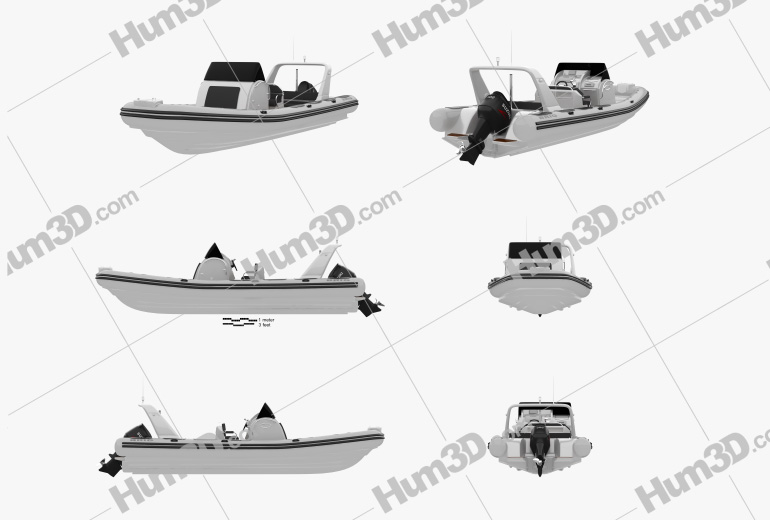Brig Eagle 780 2013 Inflatable Boat Blueprint Template