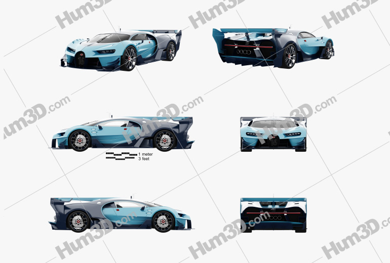 Bugatti Vision Gran Turismo 2017 Blueprint Template