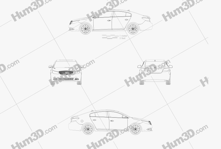 Buick LaCrosse (Alpheon) 2013 Blueprint