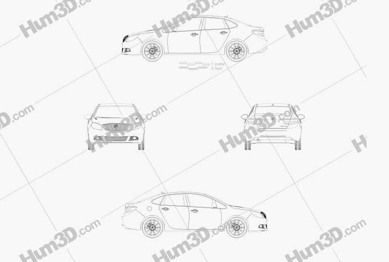 Buick Verano (Excelle GT) 2015 Blueprint