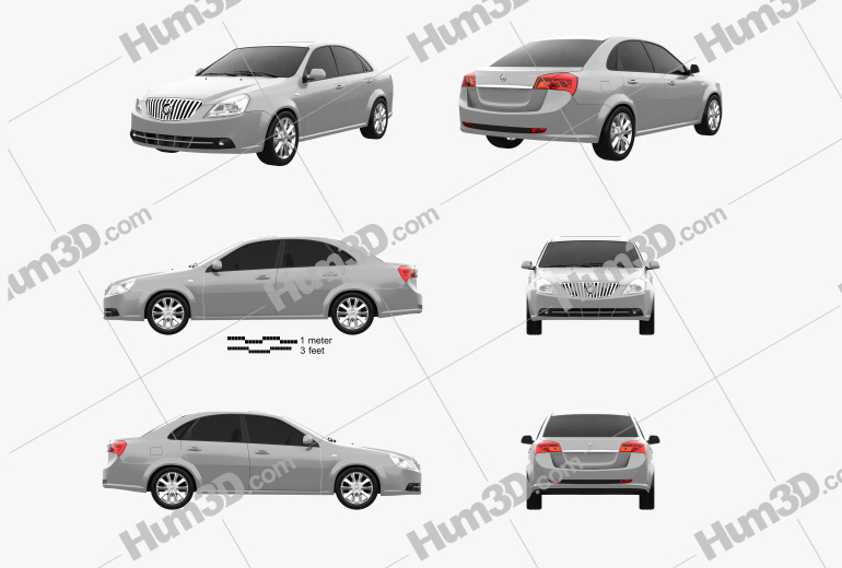 Buick Excelle 2016 Blueprint Template
