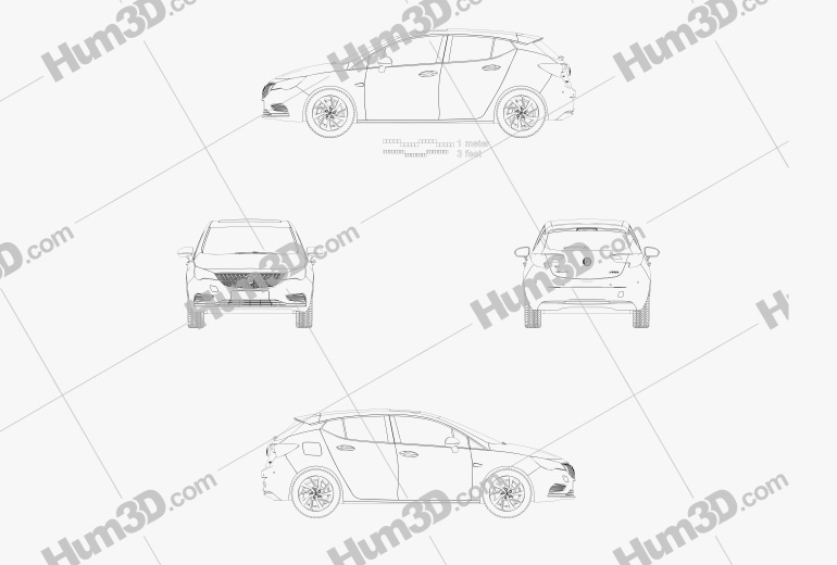 Buick Verano (CN) hatchback 2016 Blueprint