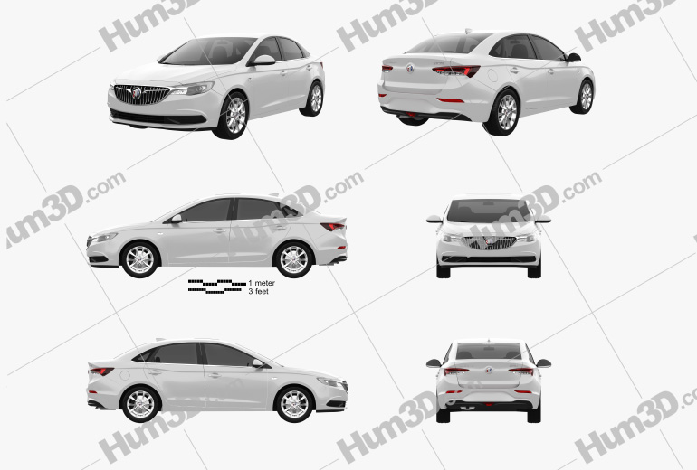Buick Excelle GT 2020 Blueprint Template