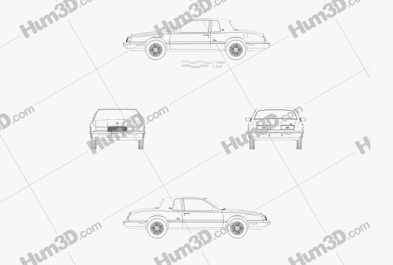 Buick Riviera 1993 Blueprint