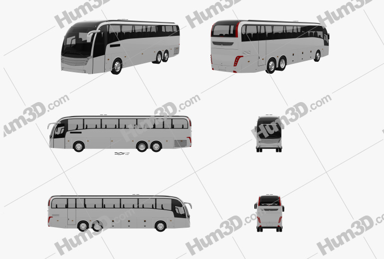 Caetano Levante bus 2013 Blueprint Template