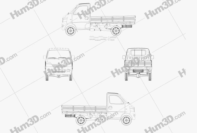 Chana Star Truck Single Cab 2016 Креслення