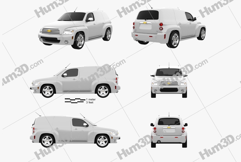 Chevrolet HHR Panel Van 2011 Blueprint Template