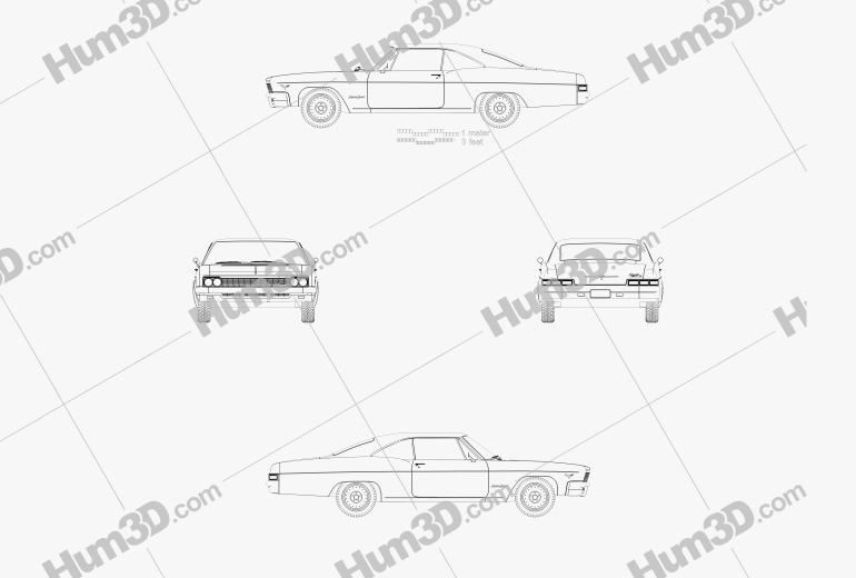 Chevrolet Impala SS Sport Coupe 1966 Plan