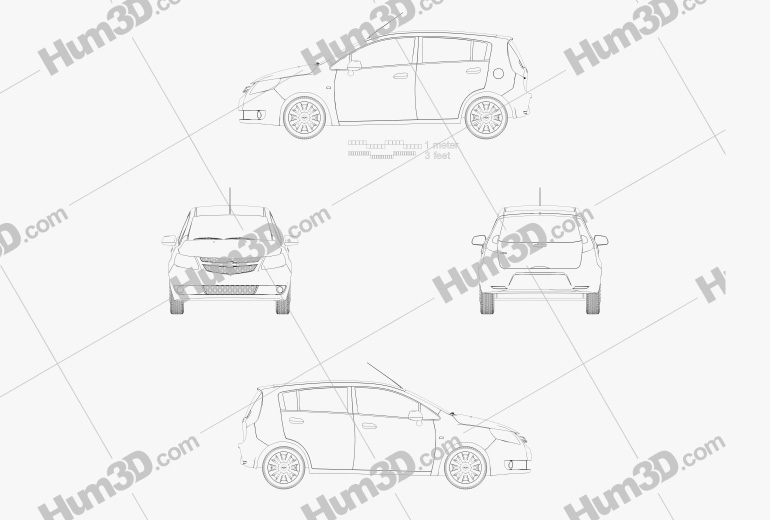 Chevrolet Sail hatchback 2012 Plan