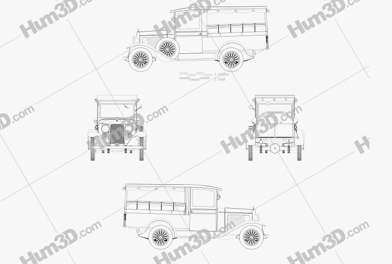 Chevrolet Independence Canopy Express 1931 Blueprint