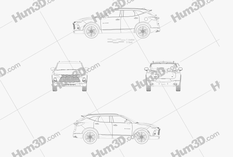 Chevrolet Blazer RS 2021 Blueprint