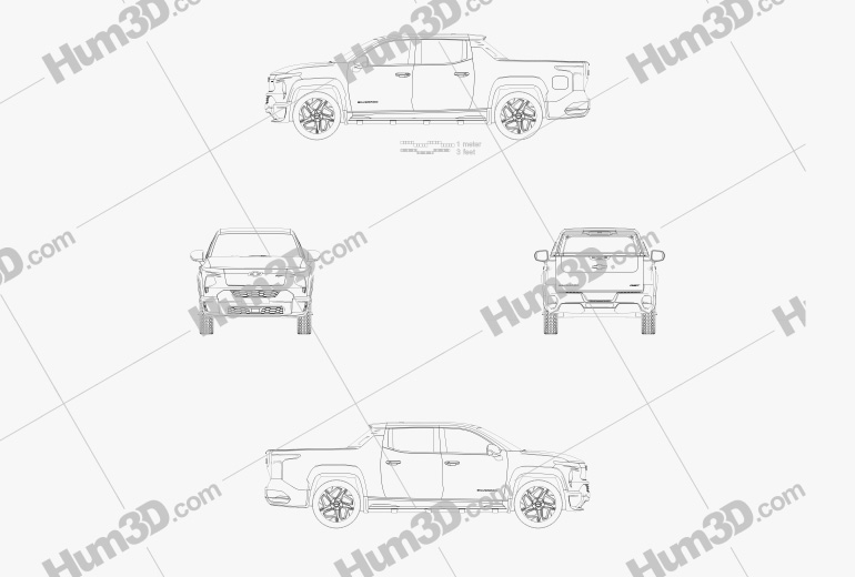 Chevrolet Silverado EV Crew Cab RST 2024 Blueprint